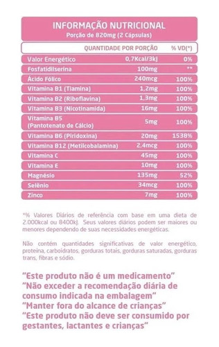 Vitamina Active Memory 60 Caps 410 Mg- Divinitè