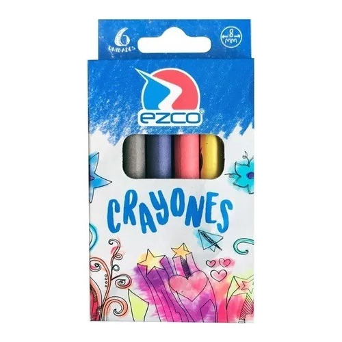 Caja De Crayones Crayon Ceras Ceritas Escolares X 6 Unidades