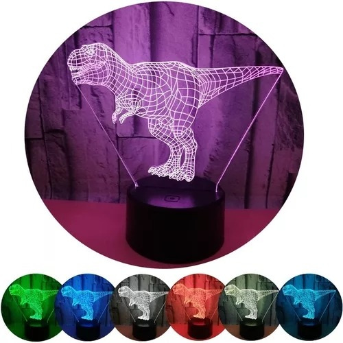 T-rex Dinosaur 3d Night Light De Regalos Para Niños