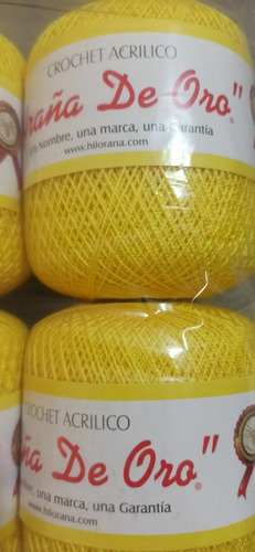 Hilo Crochet Araña De Oro Amarillo