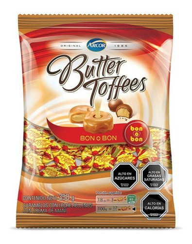 Caramelos Butter Toffees Bon O Bon 350 Grs