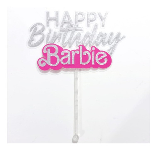 1 Letrero Cumple Pastel /topper Cake Postres Barbie Hbd