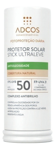 Protetor Solar Stick Ultraleve Fps50 Nude Adcos 15g Original