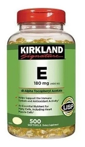 Vitamina E Kirkland Americana 500capsulas Blandas 400 I.u.