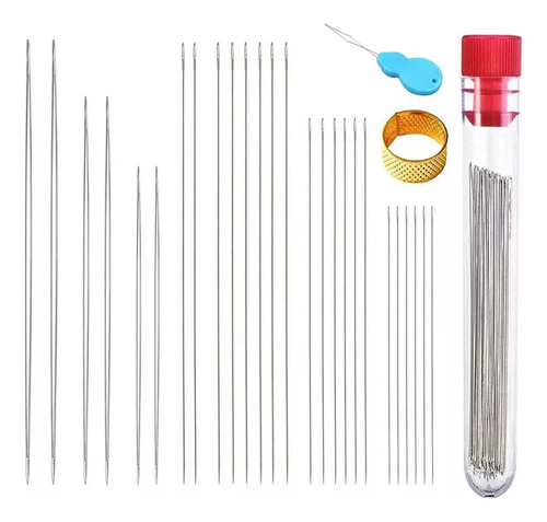 Kit De Agujas De Abalorios De Ojo Grande Herramientas