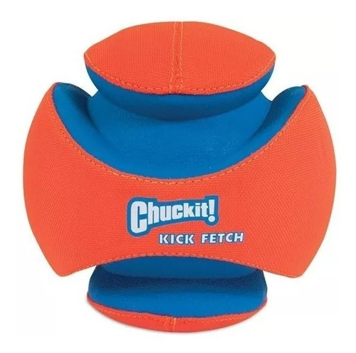 Juguete Pelota Chuckit 14cm Maxima Duracion Color Naranja Con Azul