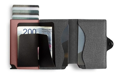 Imagen 5 de 8 de Billetera Walla Wallets Stone Black & Bx - Proteccion Rfid