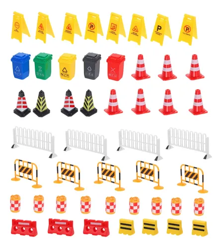 Generisch Juego De Señales De Tráfico Con Semáforo – 2 Unidades De ABS, Juguetes Educativos En Miniatura Para Aprender Normas Viales