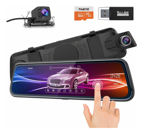  Backup Camera Mirror Dash Cam P  Ips Full Touch Screen...