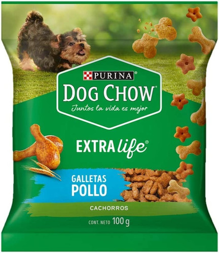 Snacks Purina Dog Chow Galletas Cachorro Sabor Pollo 100g