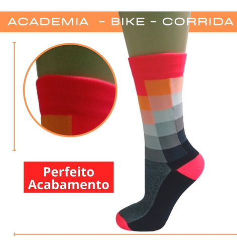 Imagem 8 de 10 de 02 Pares Meias Feminina Divertida Academia Crossfit - Selene