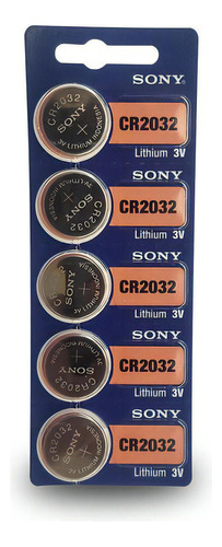 Bateria Cr2032 Sony Lithium 3v Cartela Com 5 Unidades