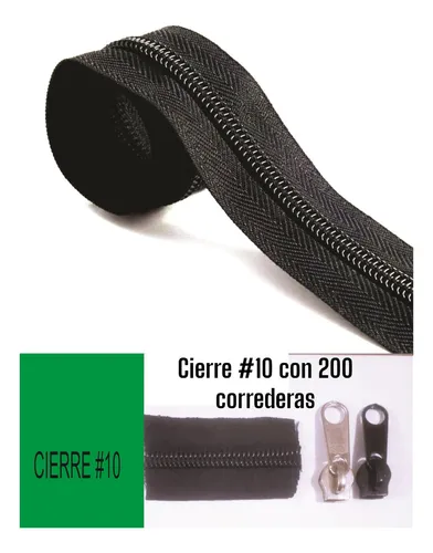 10 Metros Cierre #10 Con 20 Correderas