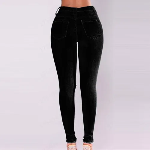 Pantalones Negros Mujer Rotos