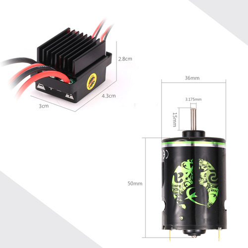 Motor Para Coche Rc Rc Crawler 27t Y 60a Esc Rc Hsp 540 Brus