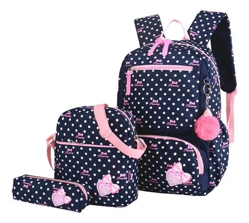 Juego De 3 Elegantes Mochilas Escolares Para Niñas Hermosas Mochilas Escolares