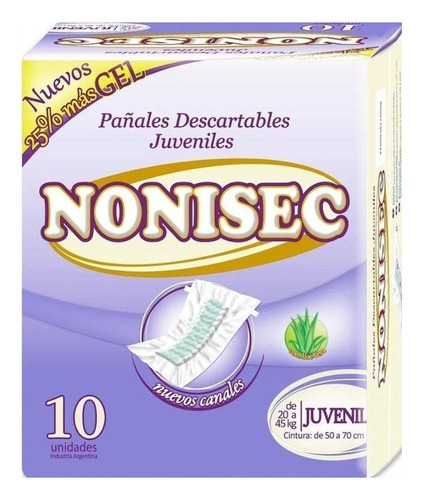 Nonisec Pañal Juvenil Recto X 10 Uni.