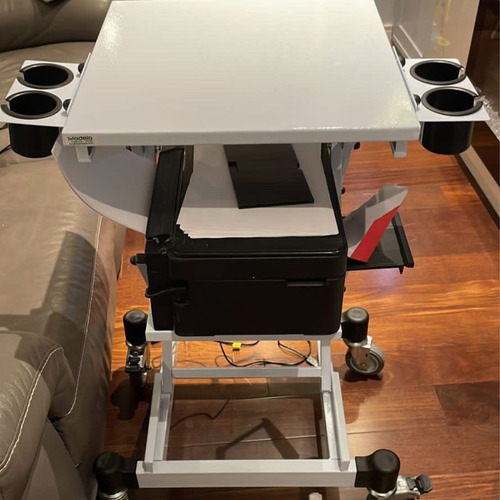 Mesa Suporte Carrinho Para Ultrassom Portatil Ajuste Altura