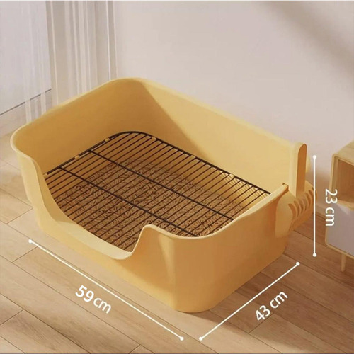 Inodoro Para Perros Con Pala, Bandeja De Arena Amarillo