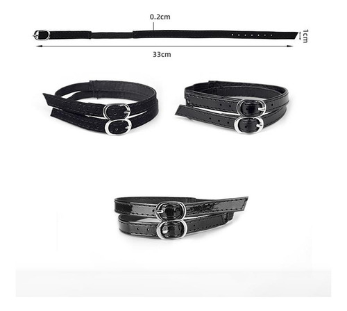 3 Correa Para Zapatos De Gamuza Práctica Y Ante Negro