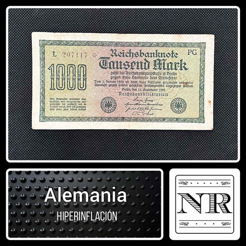 Alemania - 1000 Marks - Año 1922 - P #76