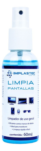 Limpia Pantallas Cristales Implastec Celular Pc Tablet 60ml 