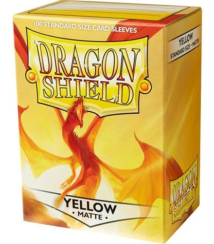 Dragon Shield 100 Fundas Matte Standard Amarillo Pokemon 