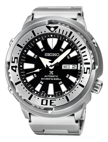 Seiko Srp637k1 Prospex Baby Tuna Cor da correia Prateado Cor do bisel Prateado Cor do fundo Preto