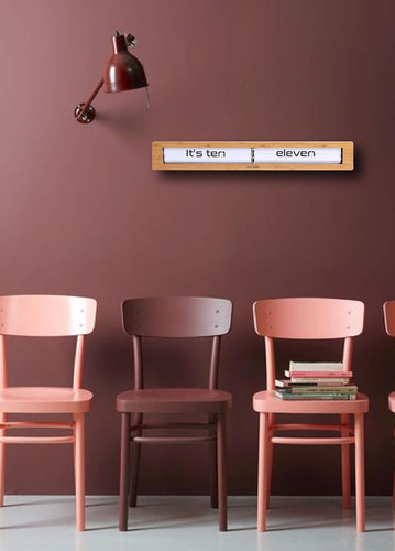 Cloudnola Texttime - Reloj De Madera Para Pared Y Mesa,