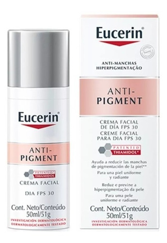 Crema Facial Eucerin Anti Pigment Día Anti Manchas Fps 30 