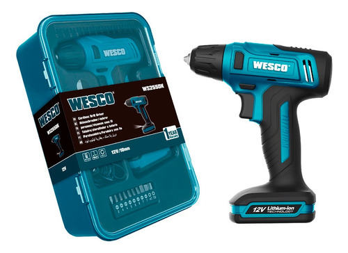 Parafusadeira E Furadeira A Bateria 10mm 12v Wesco Ws2555k
