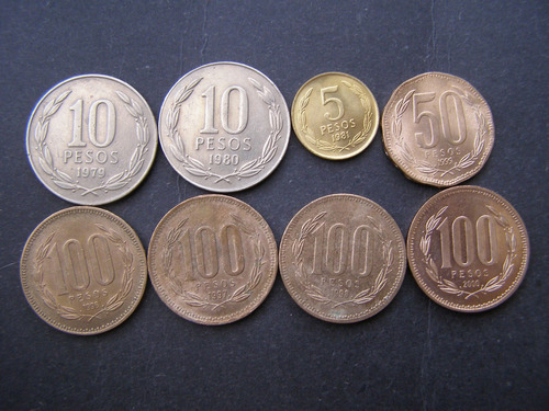 Monedas Chilenas De $100 Y Otras, Coleccionables