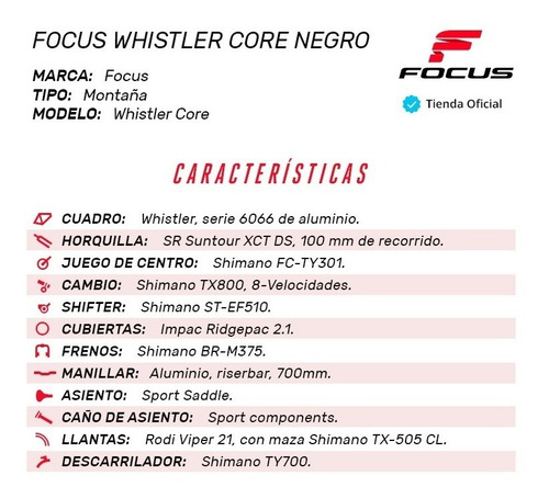 Bicicleta Montaña Focus Whistler Elite 27.5 Negro