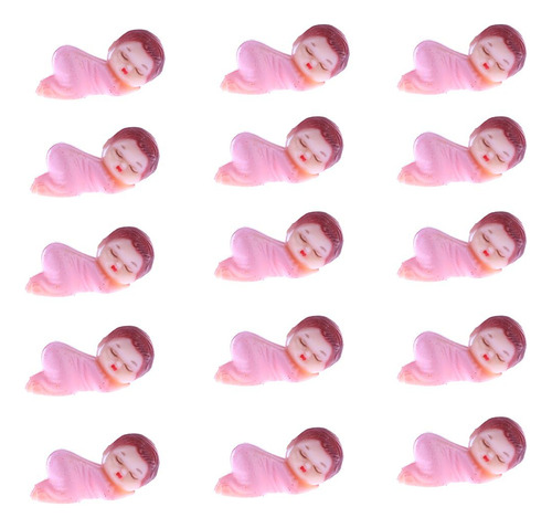 Paquete De 24 Mini Bebes De Plástico Baby Shower Party
