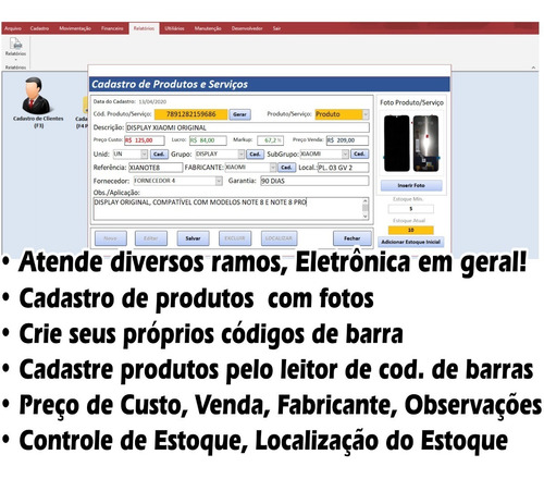 Imagem 3 de 10 de Sistema Assistência Técnica, Ordem De Serviço, Vendas Top
