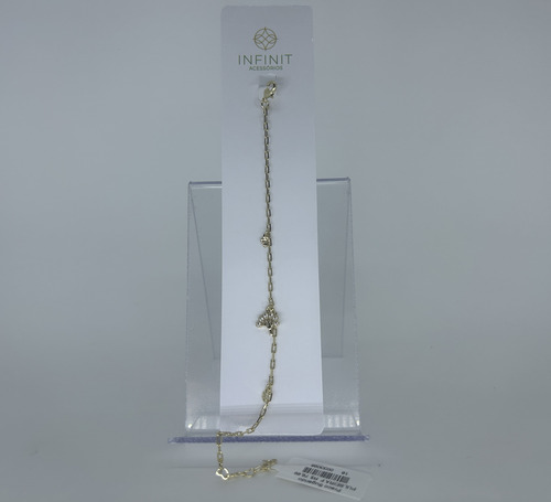 Pulseira De Elos Cartiet Com Pingente De Coração E Árvore