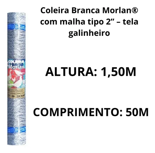 comprar Rolo De Tela De Galinheiro Morlan 1,50 Altura X 50 Metros
