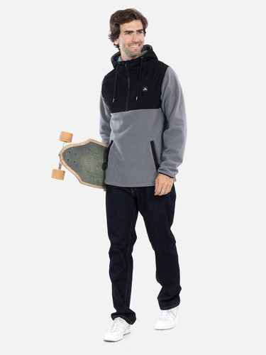 Poleron Micropolar Surfer Gris Hombre Rip Curl