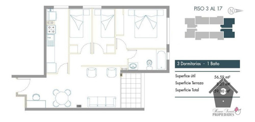 Lago Zenteno, Camino Internacional, 3d 2b, 53/56m2