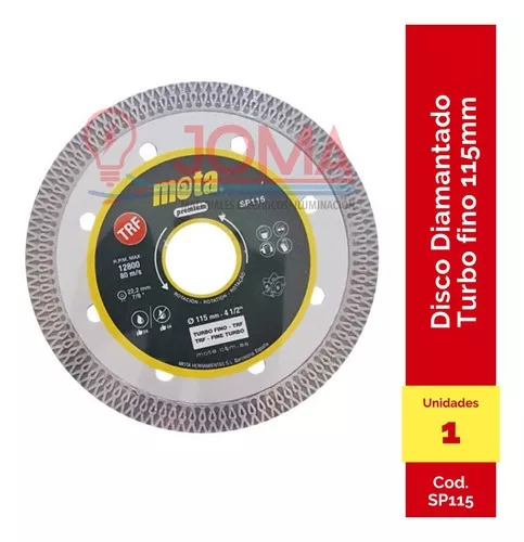 Disco Diamantado Turbofino 115mm Mota Para Porcelanato Sp115