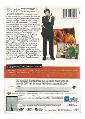 Box 4 Dvds - Chuck - 1ª Temporada Completa - Warner - 2009 (Usado)