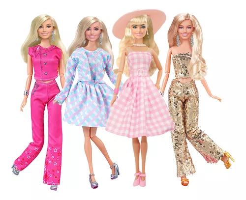 Conjunto Roupa Vestido Barbie O Filme + 2 Pares De Sapatos