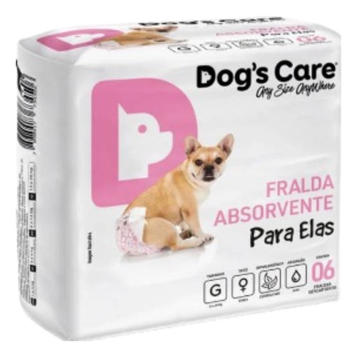 Dog´s Care® Pañal Para Hembras 6 Unidades Pp 1 A 3kg