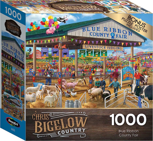 Chris Bigelow 1000 Pc Jigsaw Puzzle - Blue Ribbon County Fai