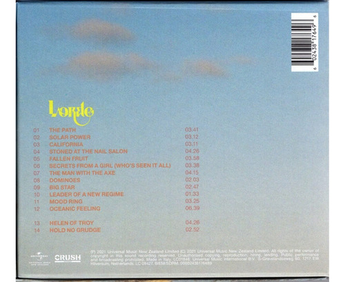 Lorde Solar Power CD 2021