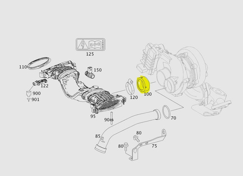 Imagen 3 de 10 de Juntas Entrada Turbo Y Venteo Jeep Grand Cherokee 3.0 Crd X2