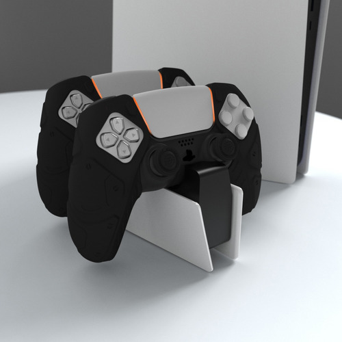 Funda De Silicona Por Separado Con Tapas Para Ps5 Control Color Negro