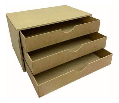 Organizador De Mesa Com 3 Gavetas Para Folha Sulfite 