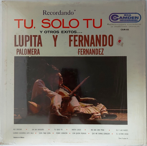 Lupita Palomera Y Fernando Fernandez - Tu Solo Tu  Lp