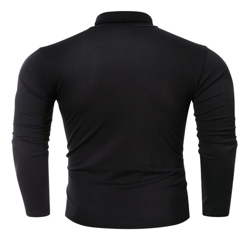 Camiseta De Manga Larga Con Cuello Alto Y Cuello Alto Para H